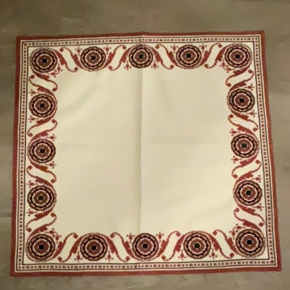 Ukrainian Hand Embroidered Brand New Square Table Cover from Trypilia Region